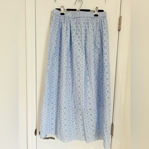 NWT Universal Thread Light Blue Eyelet Maxi Skirt